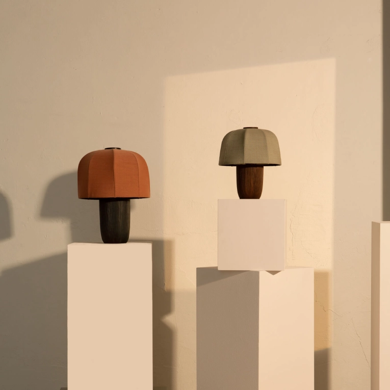 Table Lamp MEDUZA small San 230 fabric Walnut ZANAT