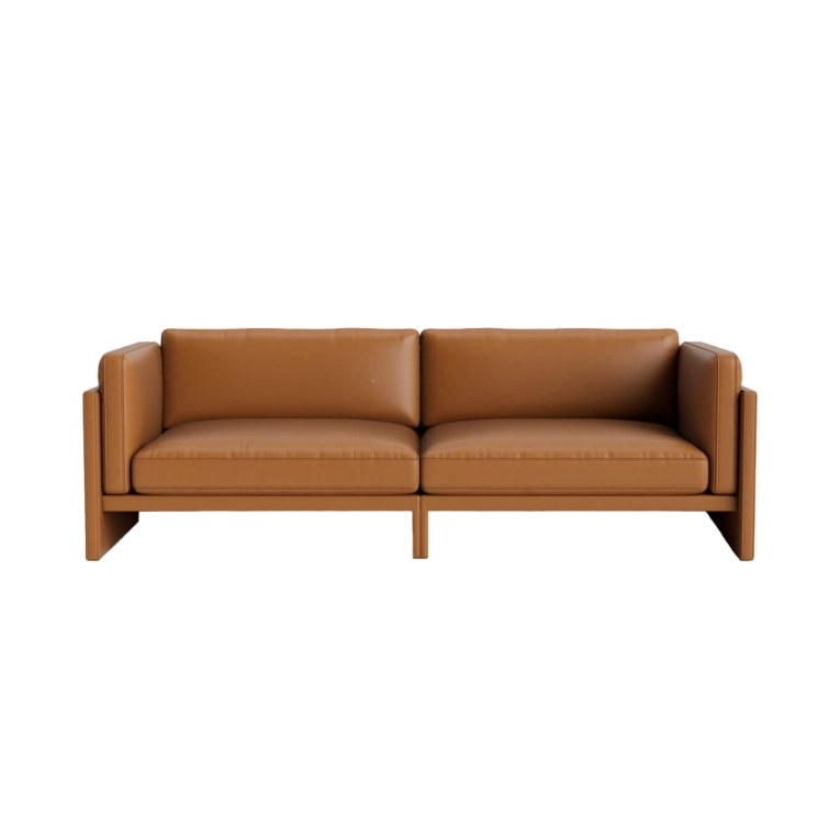 Canapé SOFTY 3 Places Ultra Cuir Cognac NORMANN COPENHAGEN