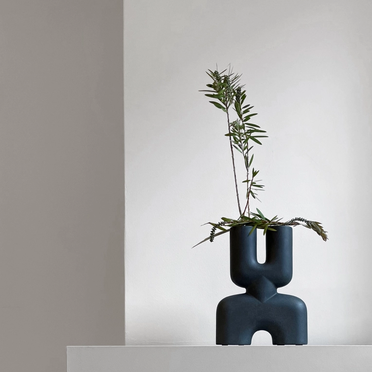 Vase COBRA DOUBLE mini Noir 101 COPENHAGEN