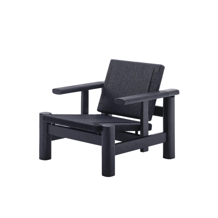 Easy chair KIRA Maple Black Kvadrat fabric ZANAT
