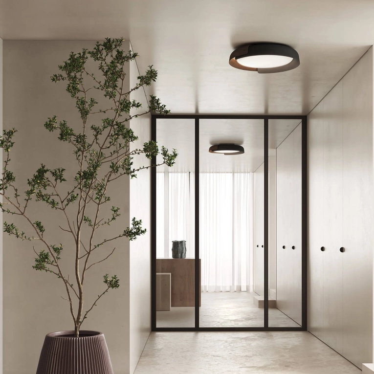 Plafonnier DALA Gris foncé / bois  KDLN