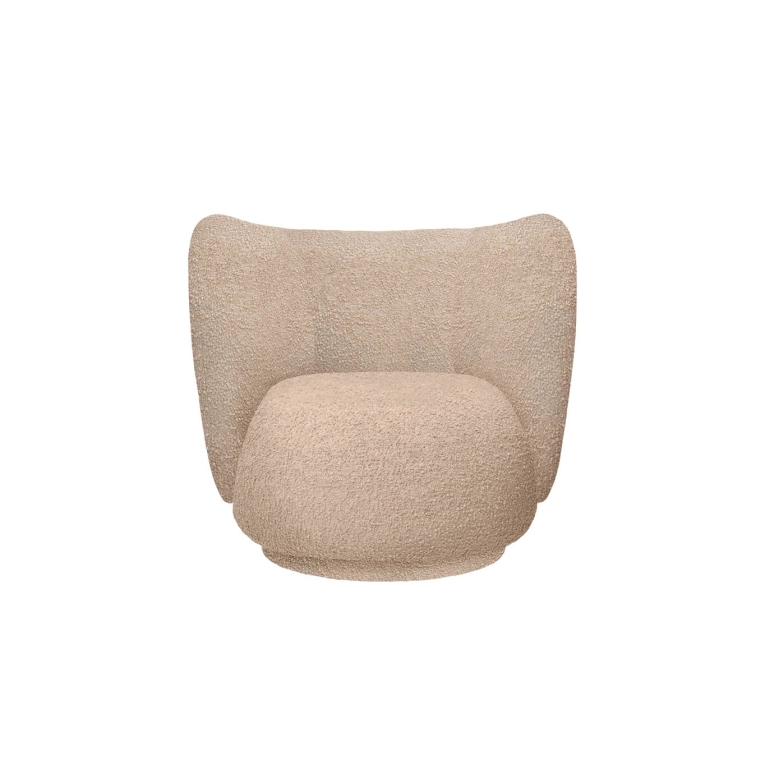 Easy chair RICO Natural Bouclé FERM LIVING