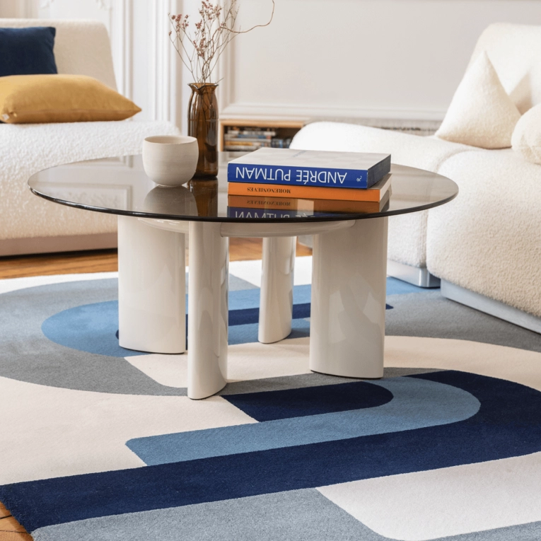 Tapis ROMA Bleu et beige THE SOCIALITE FAMILY