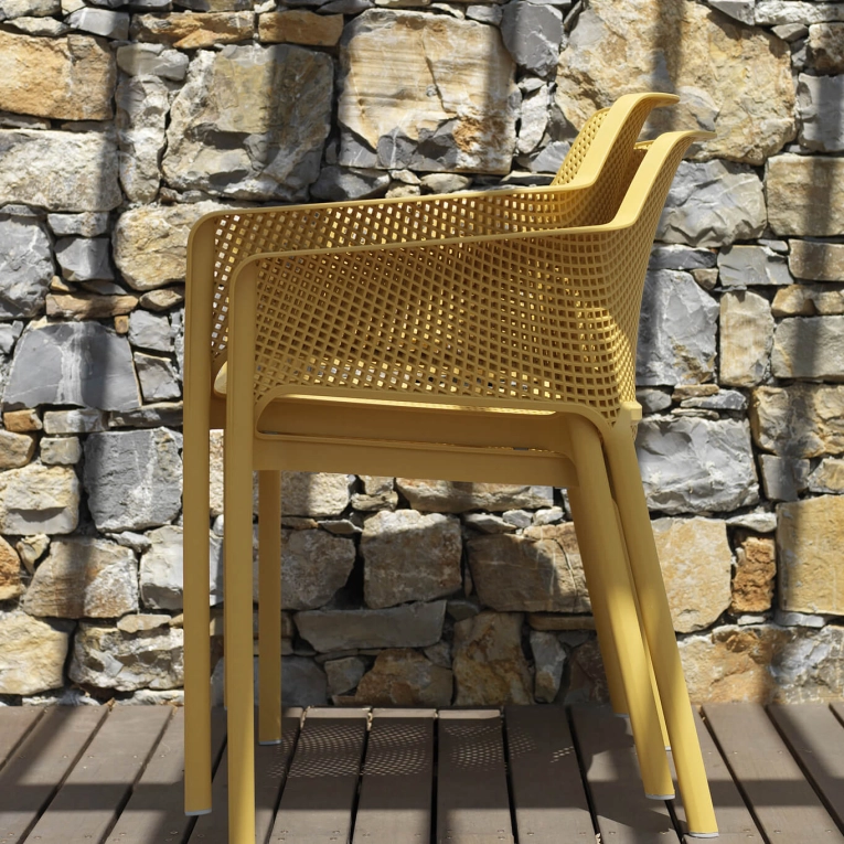 Outdoor Chair and Small Lounge Chair NET Mustard NARDI