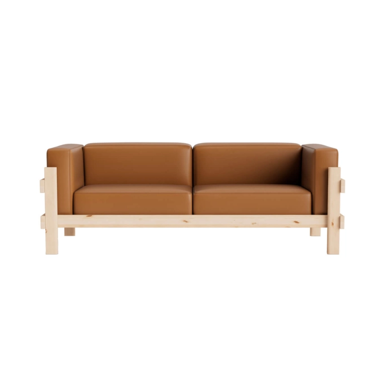 Canapé KUBE Pin Ultra Cuir Cognac NORMANN COPENHAGEN