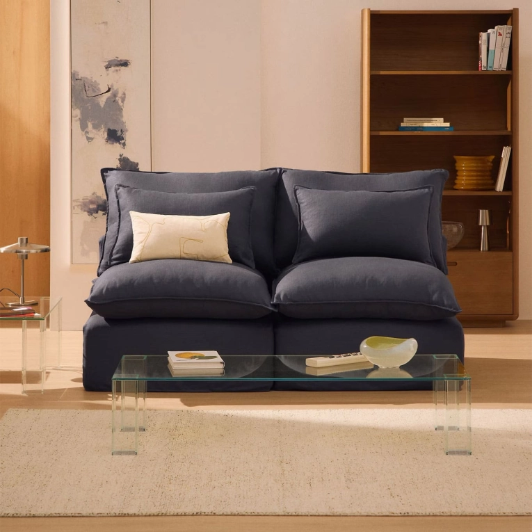 ANARELA modulable 3 places Lin Gris Foncé KAVE HOME