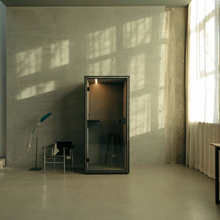 Cabine acoustique BA FOCUS Fond plein Noir BERLIN ACOUSTICS