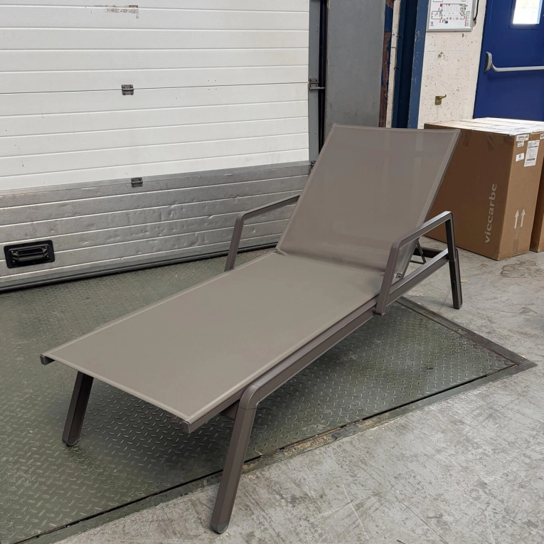 Outdoor Bench and Sunlounger LATITUDE Taupe with armrests KETTLER