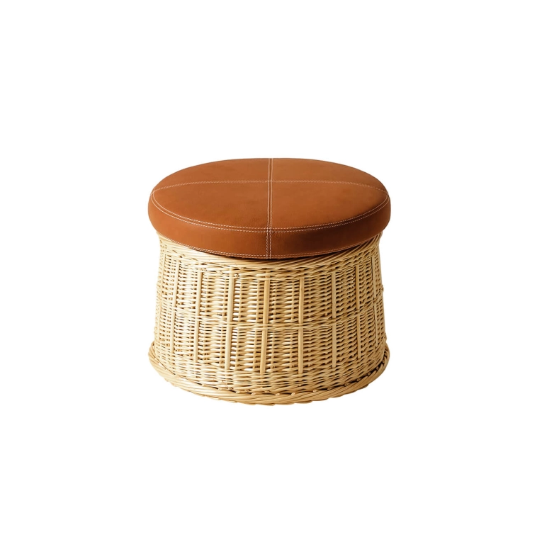 Pouffe HOTTE Naturale Voyage Leather CASSINA