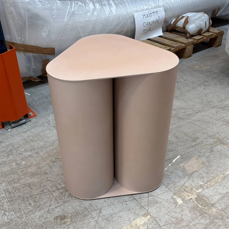 Table d'appoint guéridon TRES H 50 Rose Nacré SABA