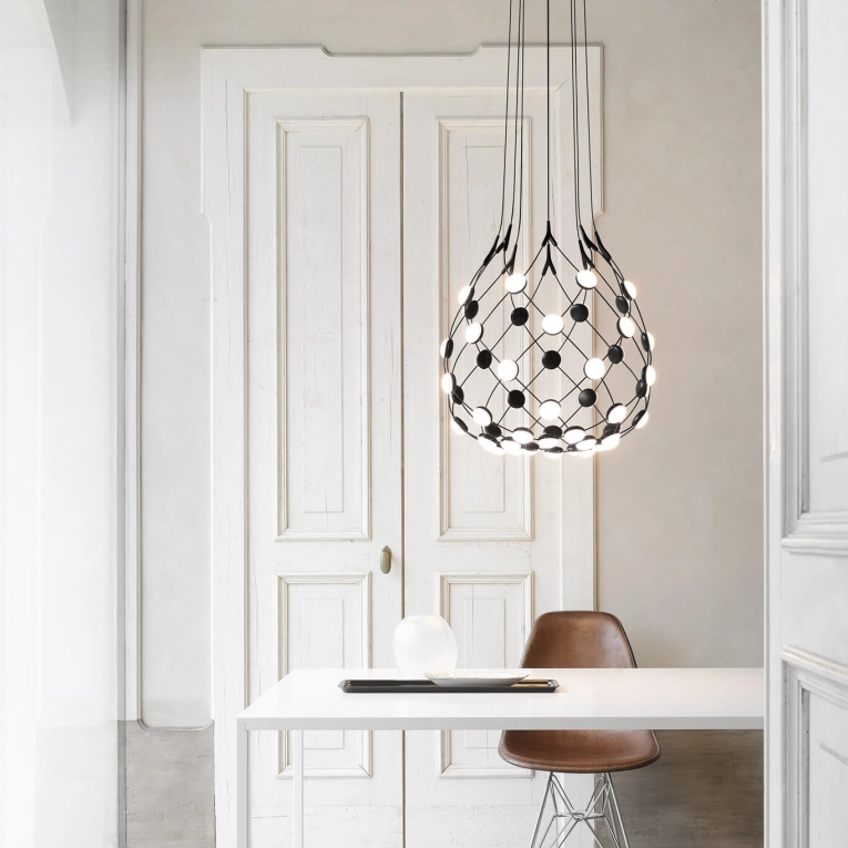 Suspension MESH Ø 80 Noir LUCEPLAN