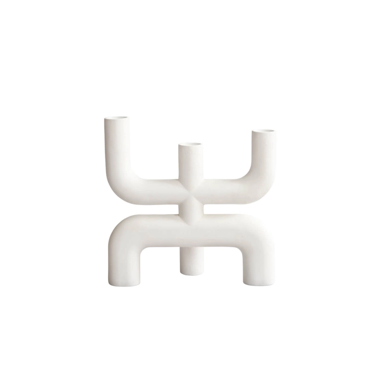 Candle Holder, Candlestick and Candle COBRA Bone white 101 COPENHAGEN