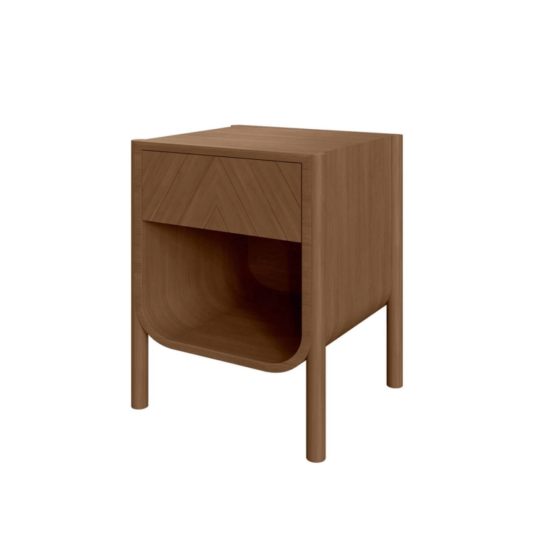 Bedside Table MARIUS Bedside Stained Oak HARTO