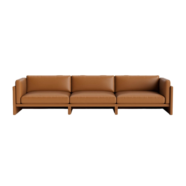 Canapé SOFTY 4 Places Ultra Cuir Cognac NORMANN COPENHAGEN
