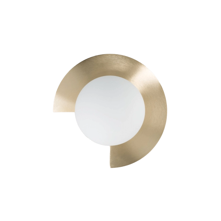 Applique MEZZA LUNA laiton brossé / opaline THE SOCIALITE FAMILY