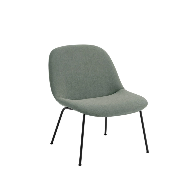 Fauteuil FIBER SOFT LOUNGE pieds acier anthracite Guest 270 MUUTO