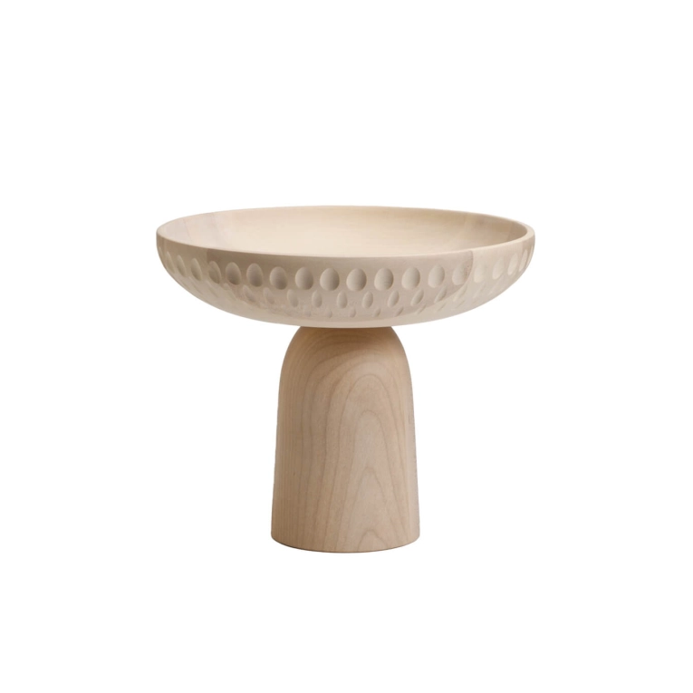 Centre de table & corbeille NERA bowl large gouttes de pluie Érable blanc ZANAT