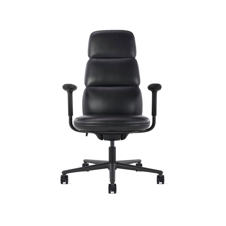 ASARI avec dossier haut Cuir Raven Noir HERMAN MILLER