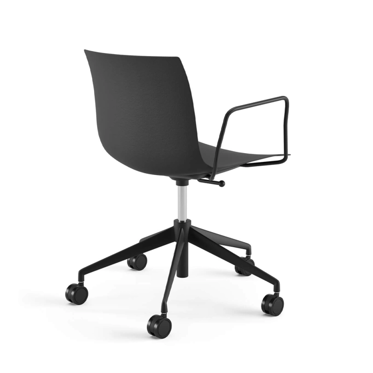 Fauteuil de bureau CATIFA RE 46 5 branches à roulettes Noir ARPER