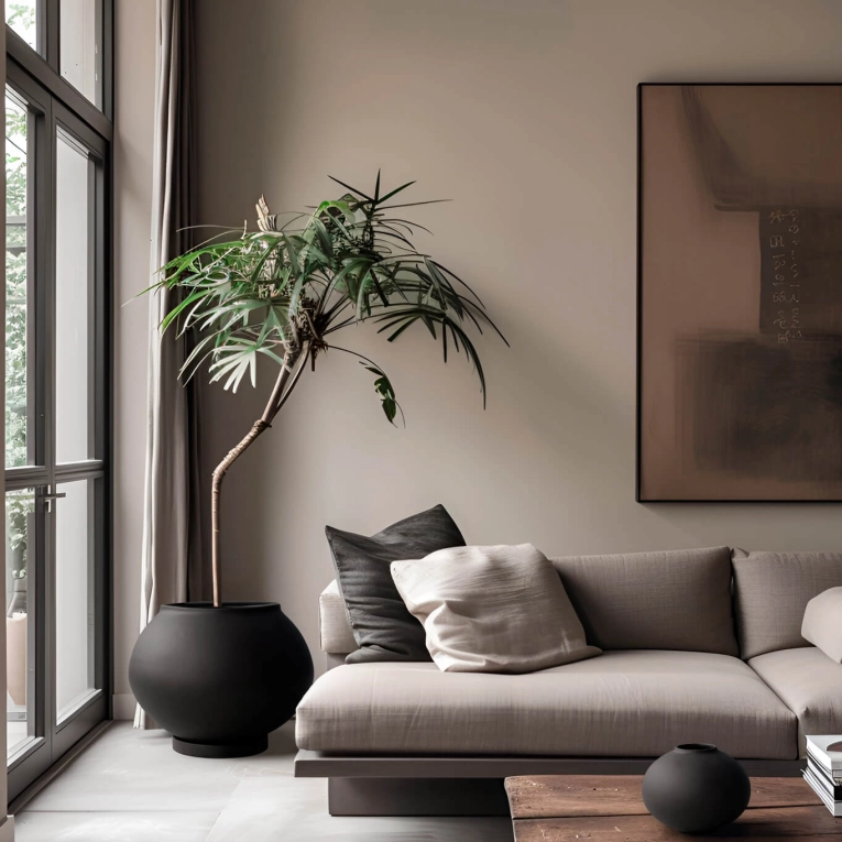 Pot and Planter SUNAO FAT HEXA Black 101 COPENHAGEN