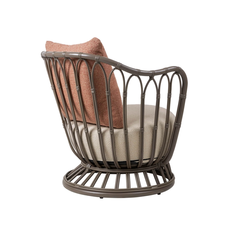 Fauteuil extérieur GRACE OUTDOOR Gris champignon/ Lorkey 44 GUBI