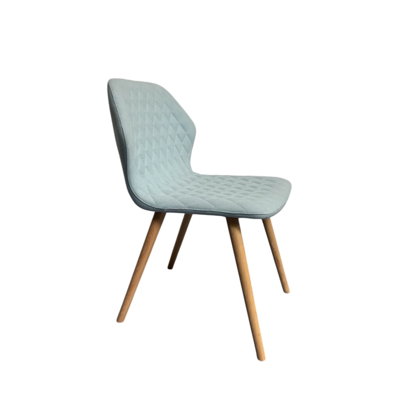 Dining Chair AVA Sky blue oak legs BROSS ITALY