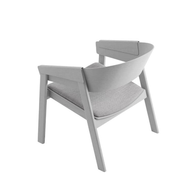 Fauteuil COVER LOUNGE assise tissu Gris 123 MUUTO