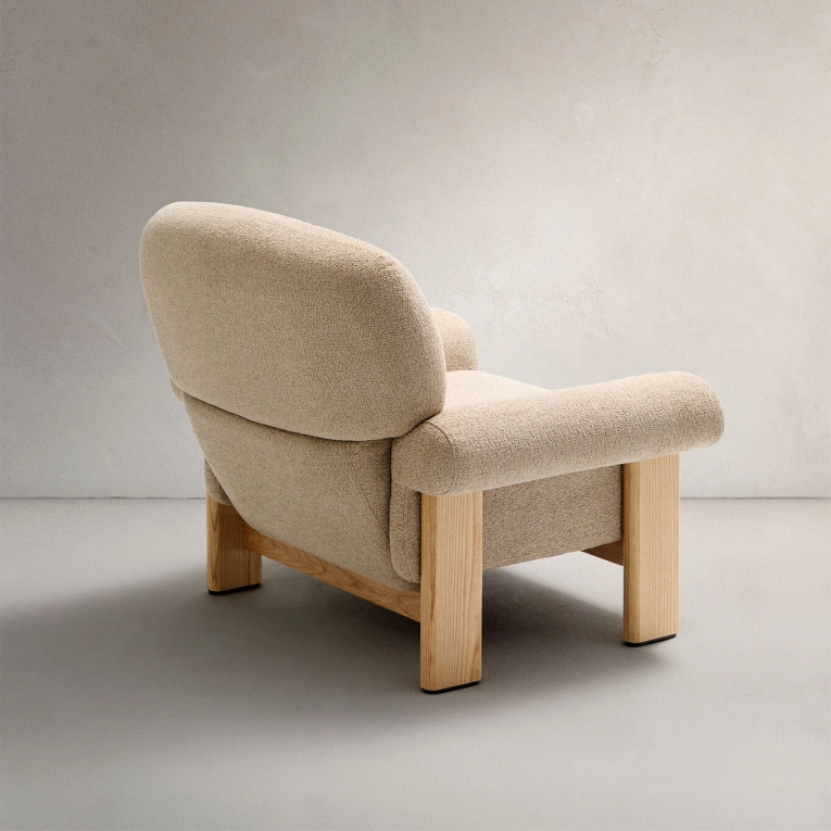 NEMA Tissu bouclette beige / Frêne naturel KAVE HOME