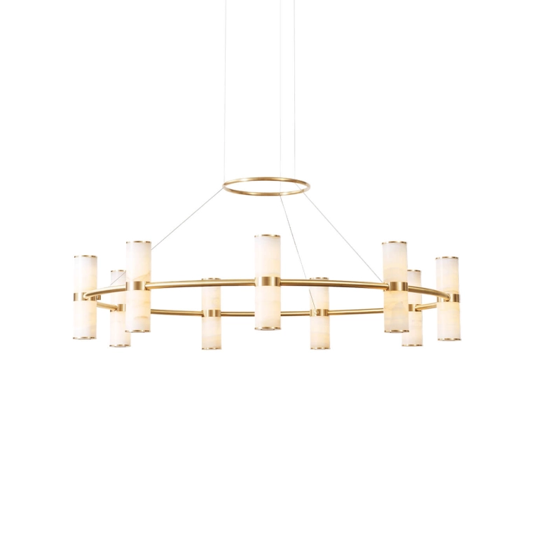 Pendant Light PARS CHANDELIER Brushed Brass ANOUR
