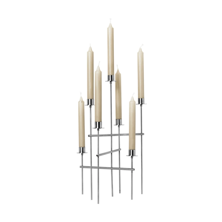 Candle Holder, Candlestick and Candle ELYSIA Chrome FERM LIVING
