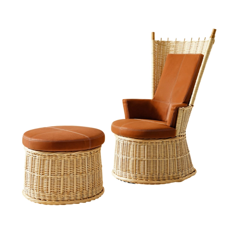 Pouffe HOTTE Naturale Voyage Leather CASSINA