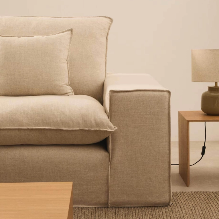 ANARELA 2 places Lin Jaipur Beige KAVE HOME