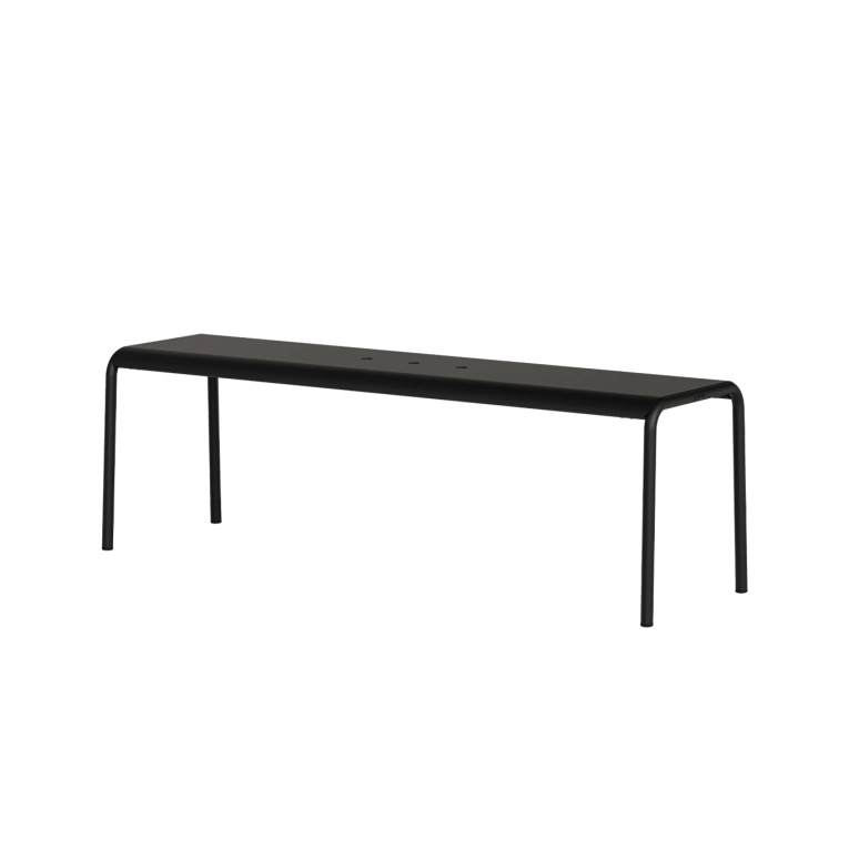 Banc extérieur PANORAMA Noir Graphite L 140 TIPTOE