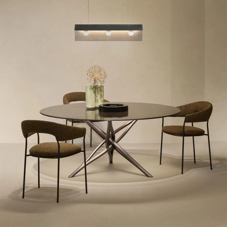 Table SK TABLE Ø 140 Verre MDF