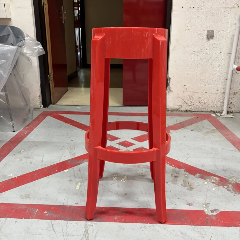 Tabouret haut CHARLES GHOST H 75 Rouge KARTELL