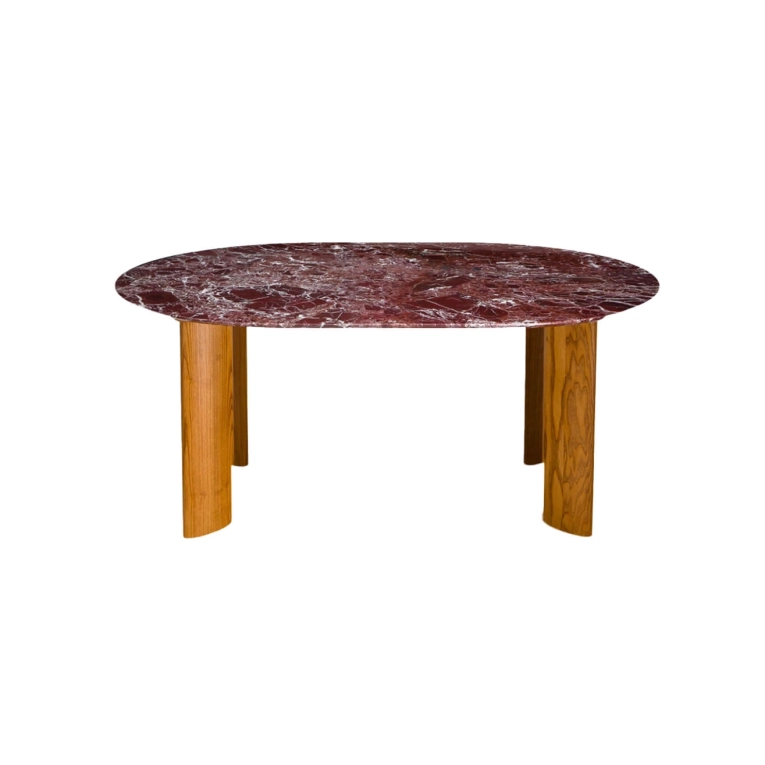 Table CARLOTTA ALTA 6 places Marbre Rouge THE SOCIALITE FAMILY