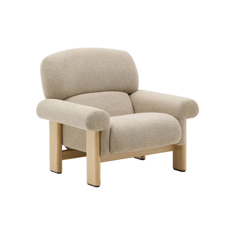 NEMA Tissu bouclette beige / Frêne naturel KAVE HOME