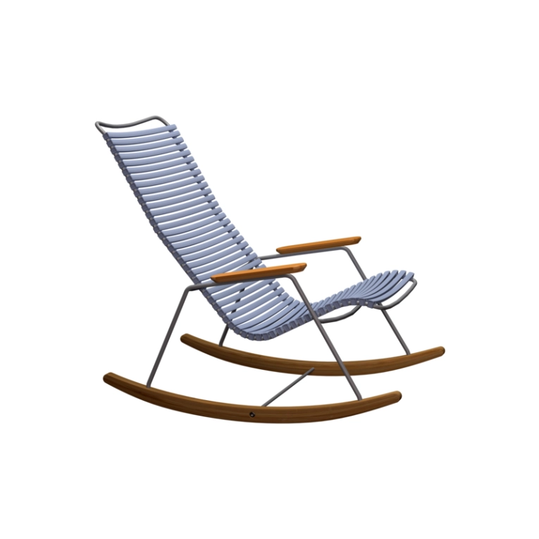 Fauteuil extérieur Rocking Chair CLICK Bleu pigeon HOUE