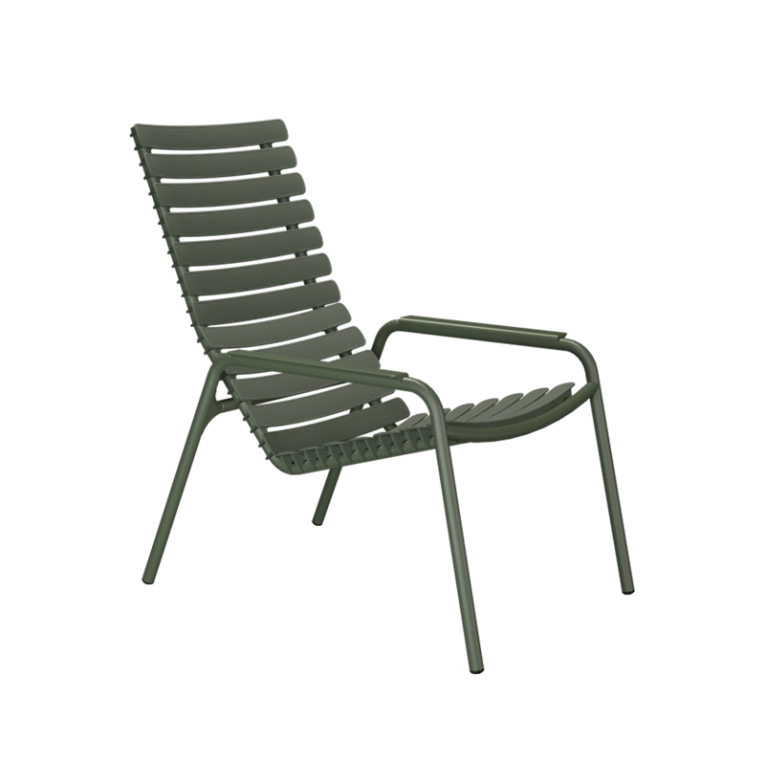 Fauteuil extérieur Fauteuil RECLIPS Vert olive HOUE
