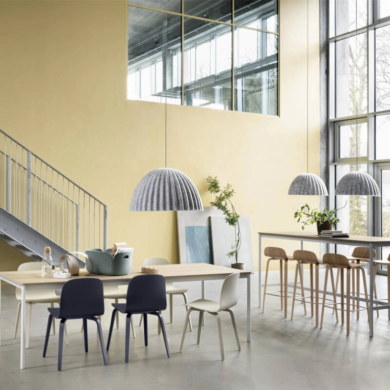 Tabouret haut VISU BARSTOOL Blanc, bois MUUTO