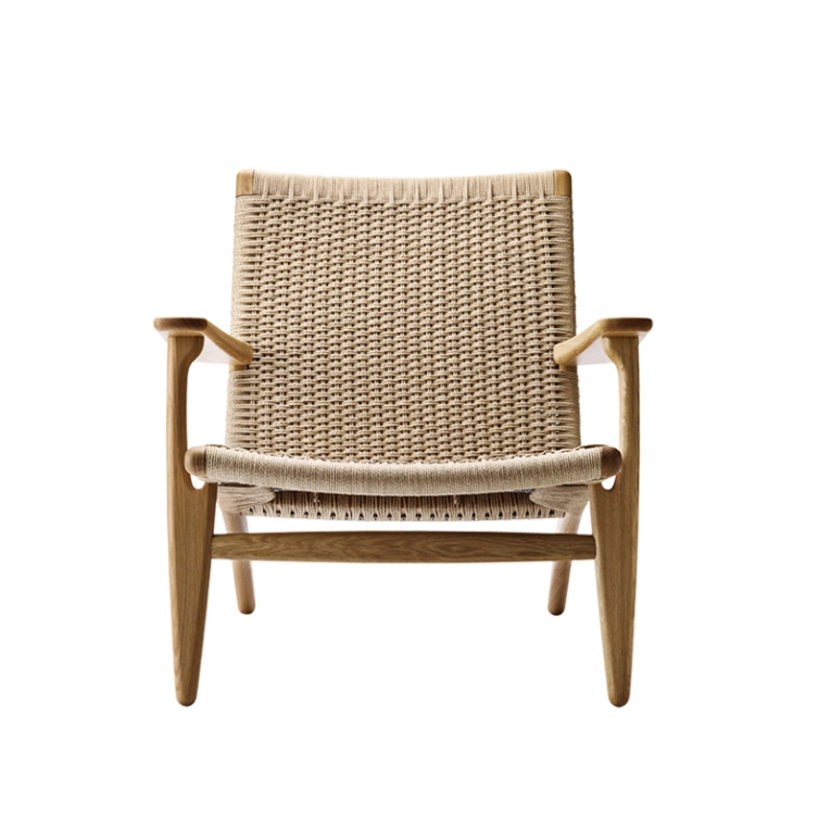 Fauteuil CH25 Chêne huilé/ corde naturelle CARL HANSEN