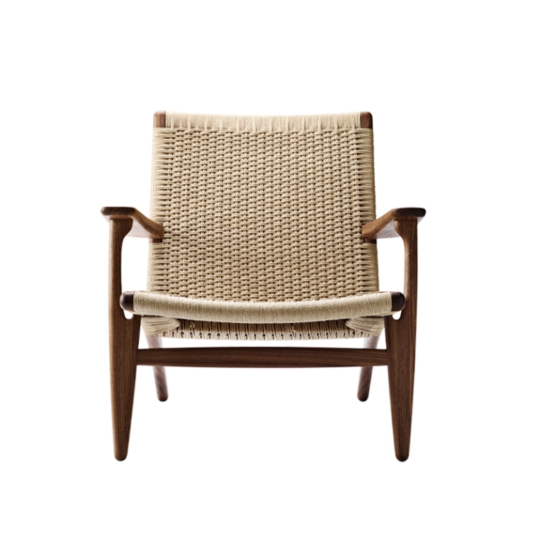 Fauteuil CH25 Noyer huilé/ corde naturelle CARL HANSEN