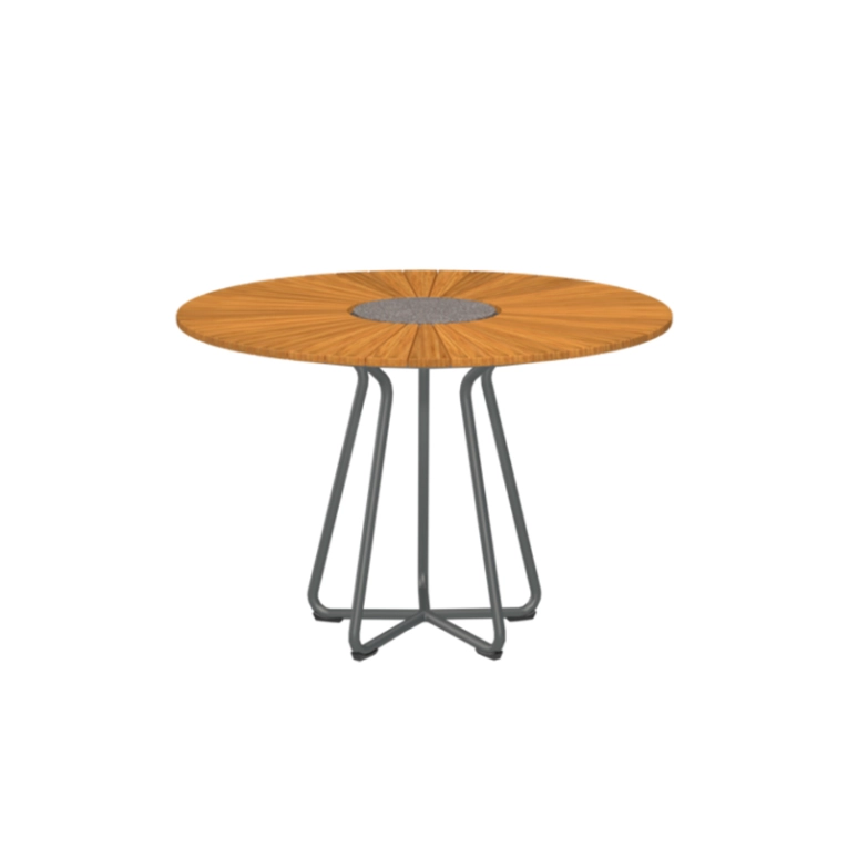 Table extérieur Table CIRCLE Ø 110 Bambou/ gris HOUE