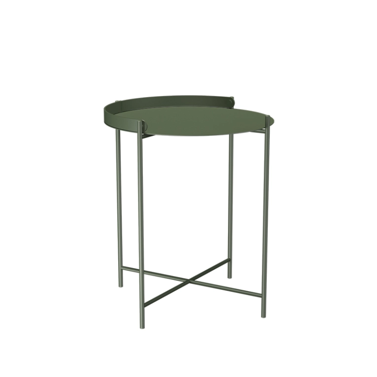 Table basse extérieur Table basse EDGE Ø 46,5 Vert olive HOUE