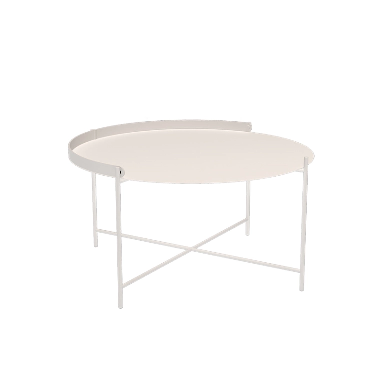 Table basse extérieur Table basse EDGE Ø 76 Blanc HOUE