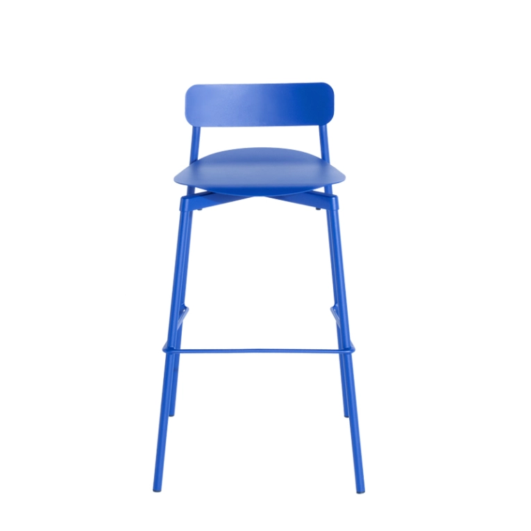 Tabouret haut FROMME H75 Bleu PETITE FRITURE