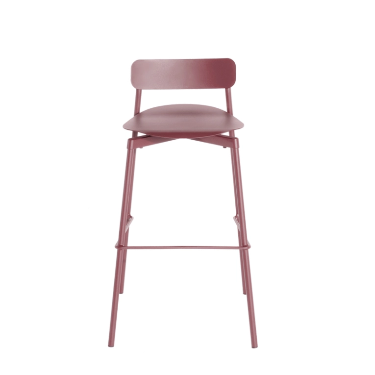 Tabouret haut FROMME H75 Rouge brun PETITE FRITURE