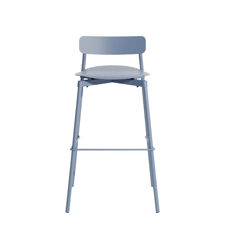 Tabouret haut FROMME H75 Bleu pigeon PETITE FRITURE