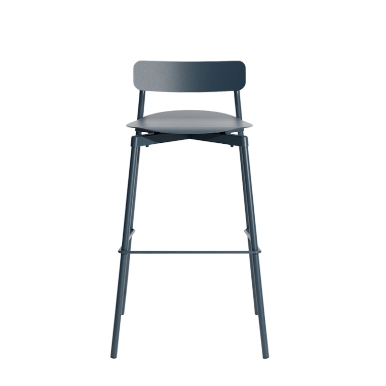 Tabouret haut FROMME H75 Gris bleu PETITE FRITURE