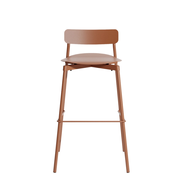 Tabouret haut FROMME H75 Terracotta PETITE FRITURE